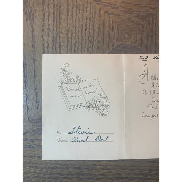 Girl and Boy Carrying a Basket with Puppies, Birthday Cheer For You, 1950s - Picture 2 of 3